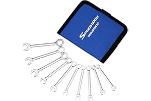 SPEEDWOX 10 Pcs Mini Combination Wrench Set, 4-11mm Open and Box End for Automotive, Industry, Electronics, Mechanic, Home, Hobby - High Carbon Steel