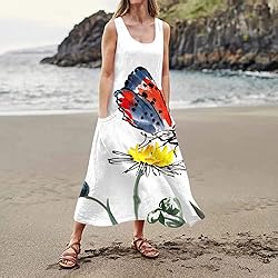 Maxi Dress for Women Flowy Beach Casual Dresses