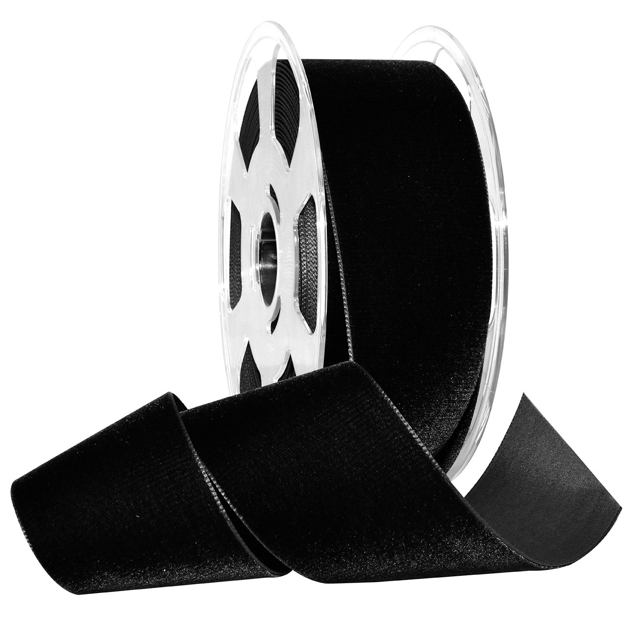 Morex Ribbon, Nylon, 2 inches by 11 Yards, Raven, Item 01250/10-953 Nylvalour Velvet Ribbon, 2" x 11 Yd