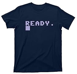 Commodore 64 Ready T Shirt 80s 8-Bit Home Computer