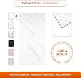 IZODEKOR Marble Look Wall Cladding 120x60cm Ice Berg Grey Bathroom Tile view 7