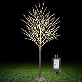 6FT 500 LED Lighted Birch Tree with Twinkle Lights, LED Birch Tree with Timer for Outdoor Indoor Home Party Yard Easter Christmas Decoration (Warm White Light)