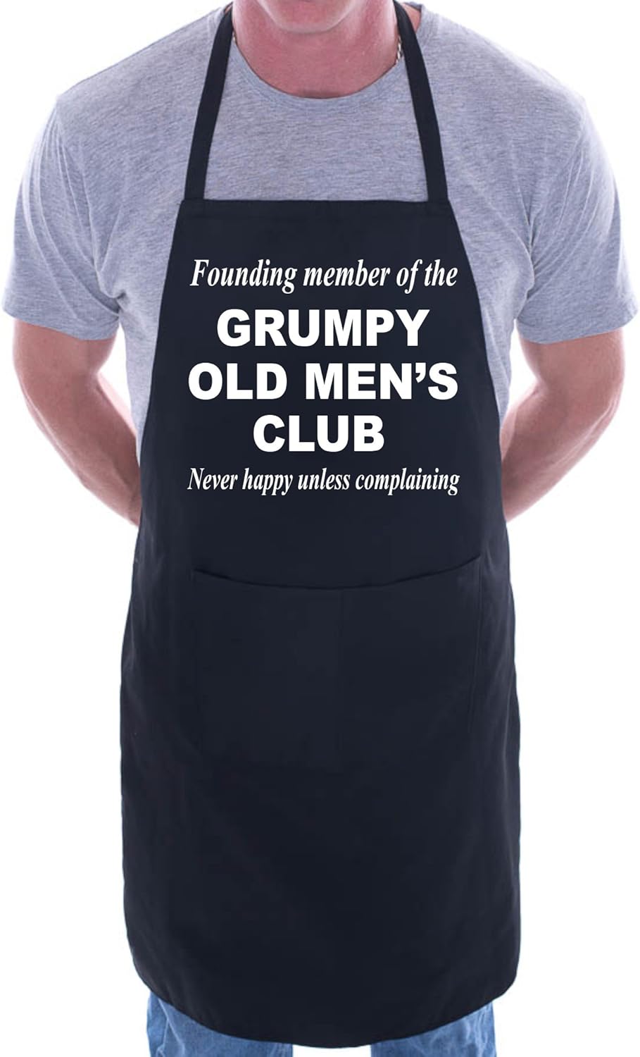Print4U Grumpy Old Men BBQ Cooking Funny Novelty Apron Black