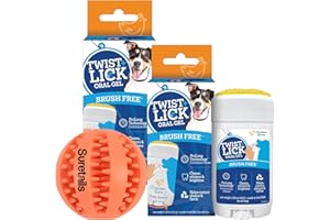 SURETAILS Vetality Brush Free Oral Gel for Dogs | Bundled with Teeth Cleaning Pet Chew, Vet-Formulated Pet Oral Stick, Prolong Technology, Cleans Teeth & Gums, Easy Application, Safe for Breeds - [Pack of 2]