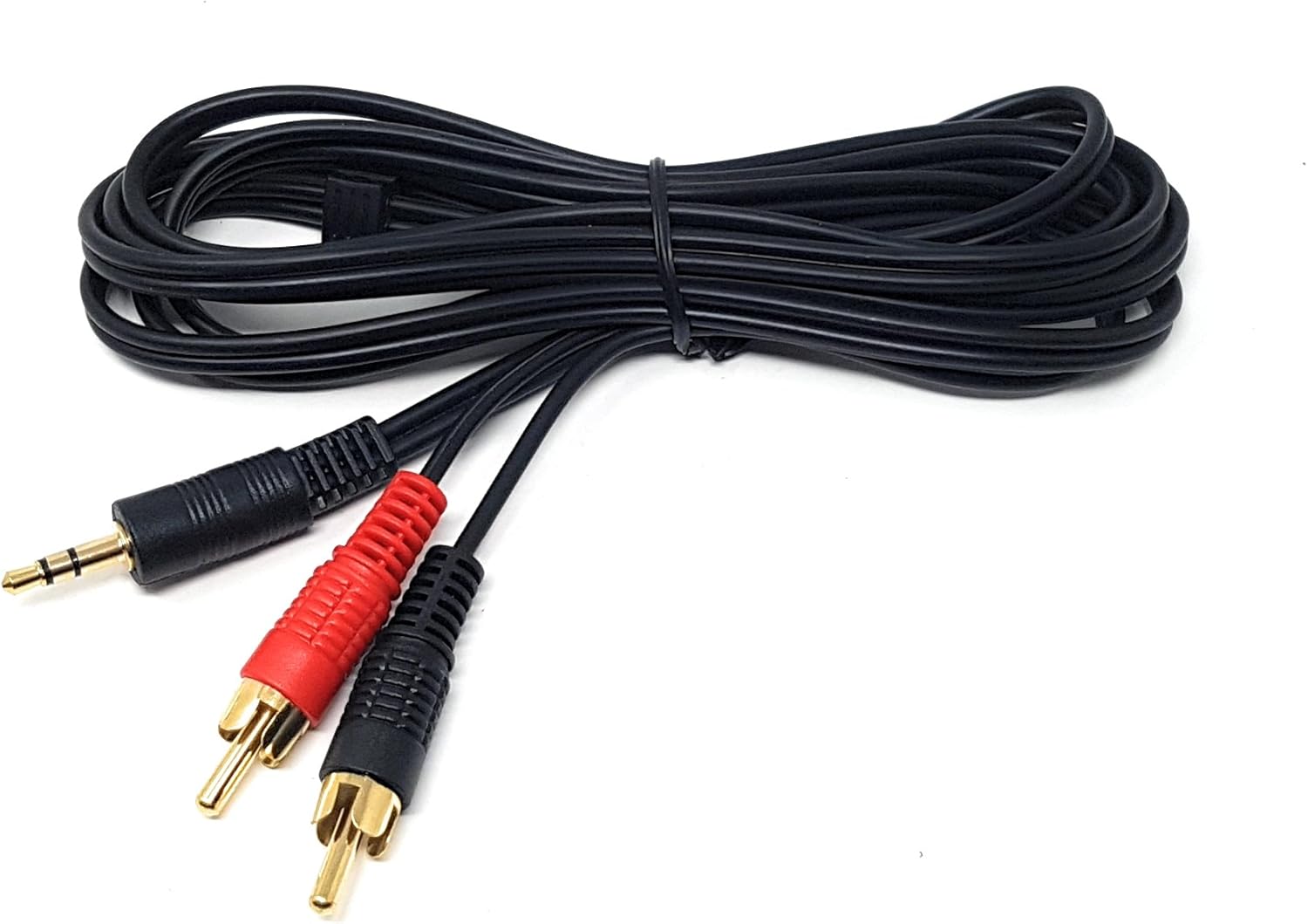 MainCore 1.5m Long 3.5mm Jack to 2 x RCA Twin Phono Y Plugs/Stereo Audio Cable Lead Cord (Available in 0.50cm, 1m, 1.5m, 2m