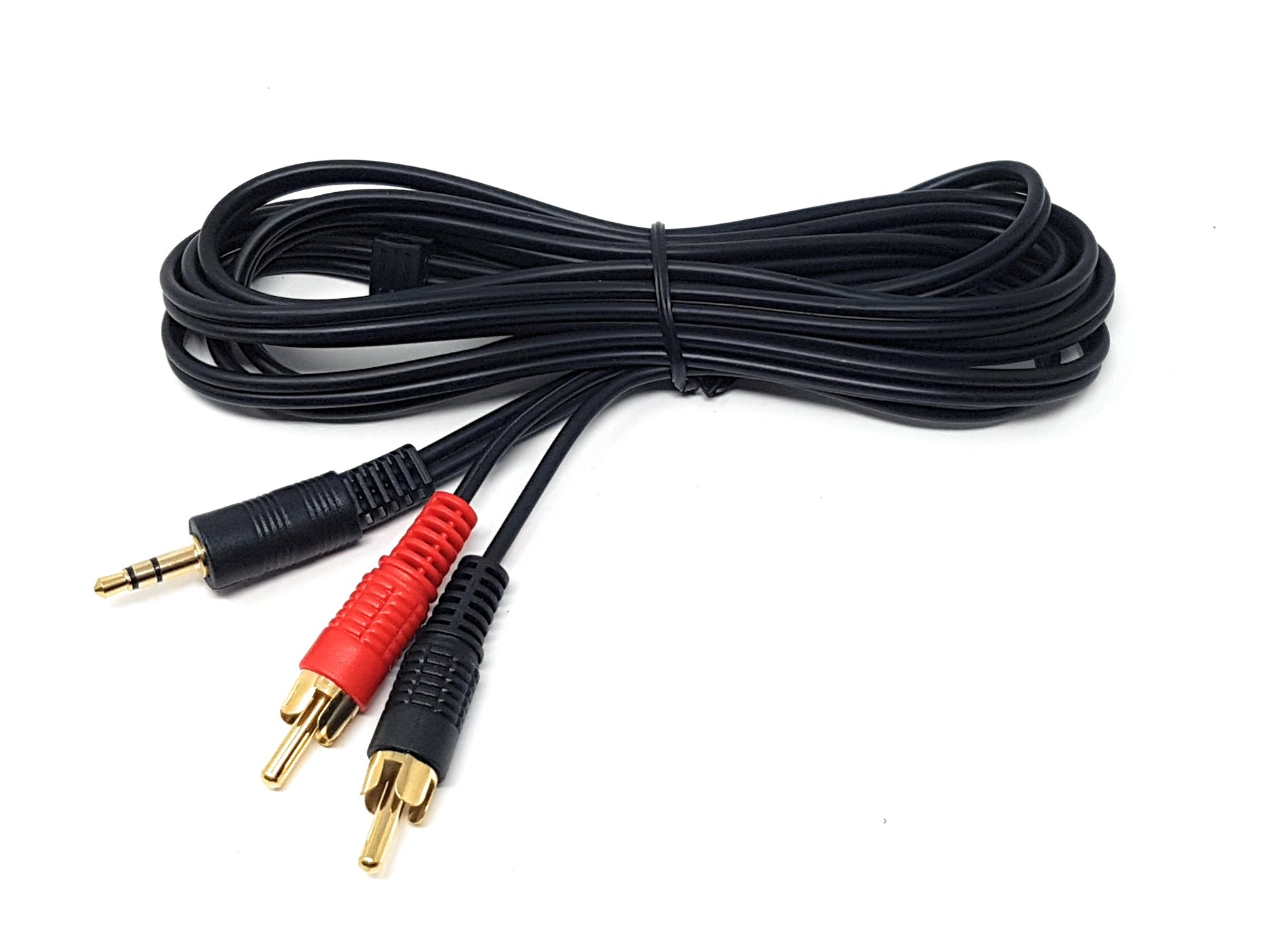 MainCore 1.5m Long 3.5mm Jack to 2 x RCA Twin Phono Y Plugs/Stereo Audio Cable Lead Cord (Available in 0.50cm, 1m, 1.5m, 2m, 3m, 5m, 10m, 15m, 20m) (1.5m)
