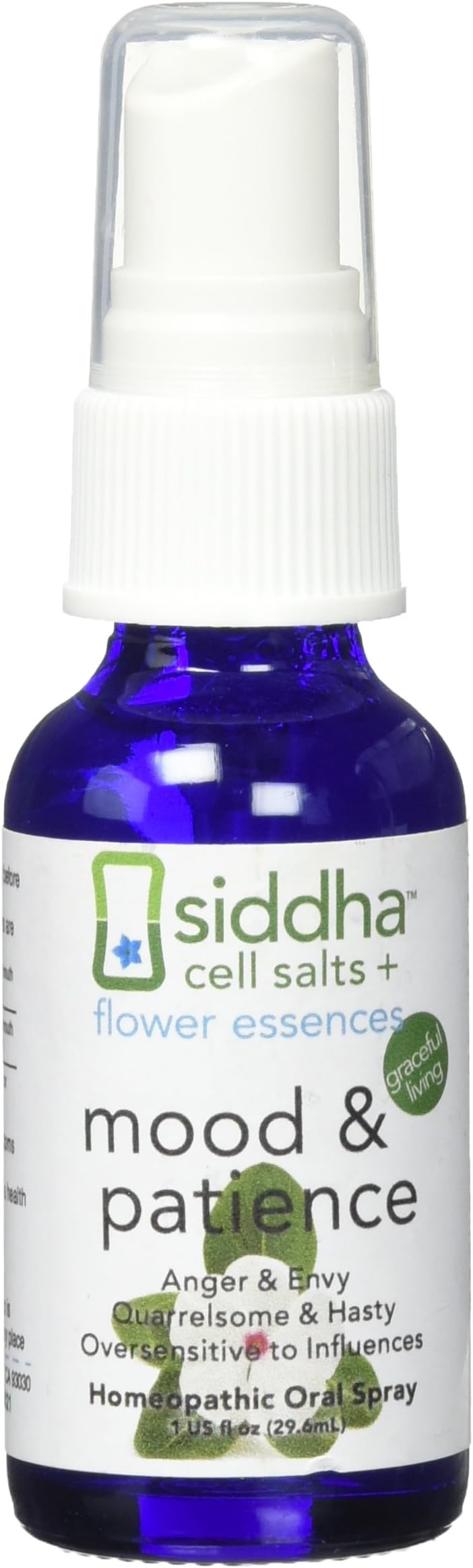 SiddhaRemedies Mood & Patience Spray for Mood Boost & Support | Ease Tension, Irritability and Impatience | Non GMO Homeopathic Remedy w/Flower Essences for Emotional Support | No Alcohol, Sugar