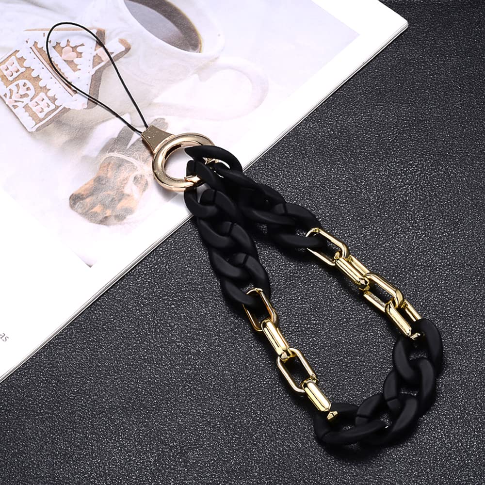 Universal colourful acrylic chainmobile phone chain wrist strap chainmobile phone lanyardmobile phone pendant phone chain key ringmobile phone beltmobile phone jewellery hanging chain hand strap