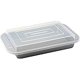 Farberware Nonstick Bakeware 9-Inch x 13-Inch Covered Rectangular Cake Pan, Gray