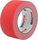WELSTIK Thin Gaff Tape 25MM 30.2M Matt Cloth Tape Red