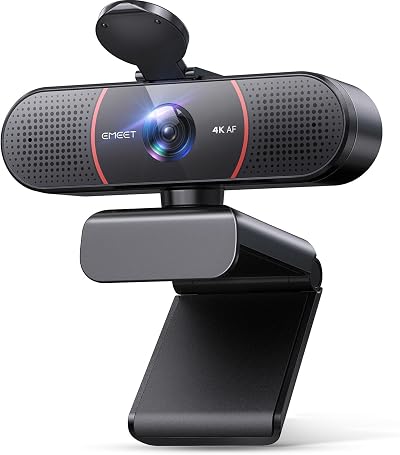 EMEET C960 4K Webcam with Sony Sensor PDAF Auto Focus Dual AI Mics Privacy Cover