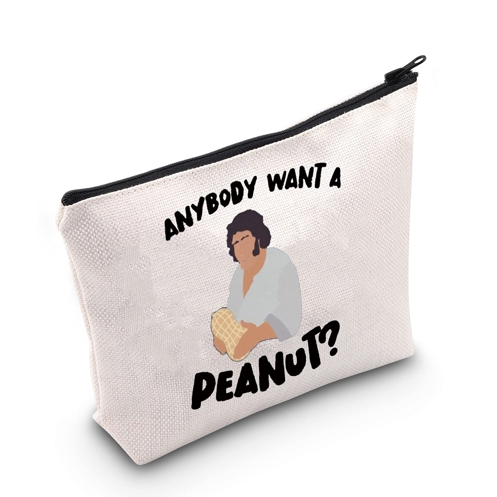 LEVLO Fezzik Quote Cosmetic Make Up Bag Princess Bride Fans Gift Anybody Want A Peanut Makeup Zipper Pouch Bag For Friend Family, Anybody Want Peanut