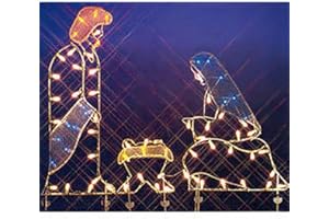 Vickerman 68" Holy Family Nativity Silhouette Lighted Wire Frame Christmas Yard Art