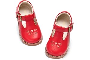 PHIRAMIN Toddler Girl Mary Jane Dress Shoes-Little Girl School Uniform Shoes for Wedding Party