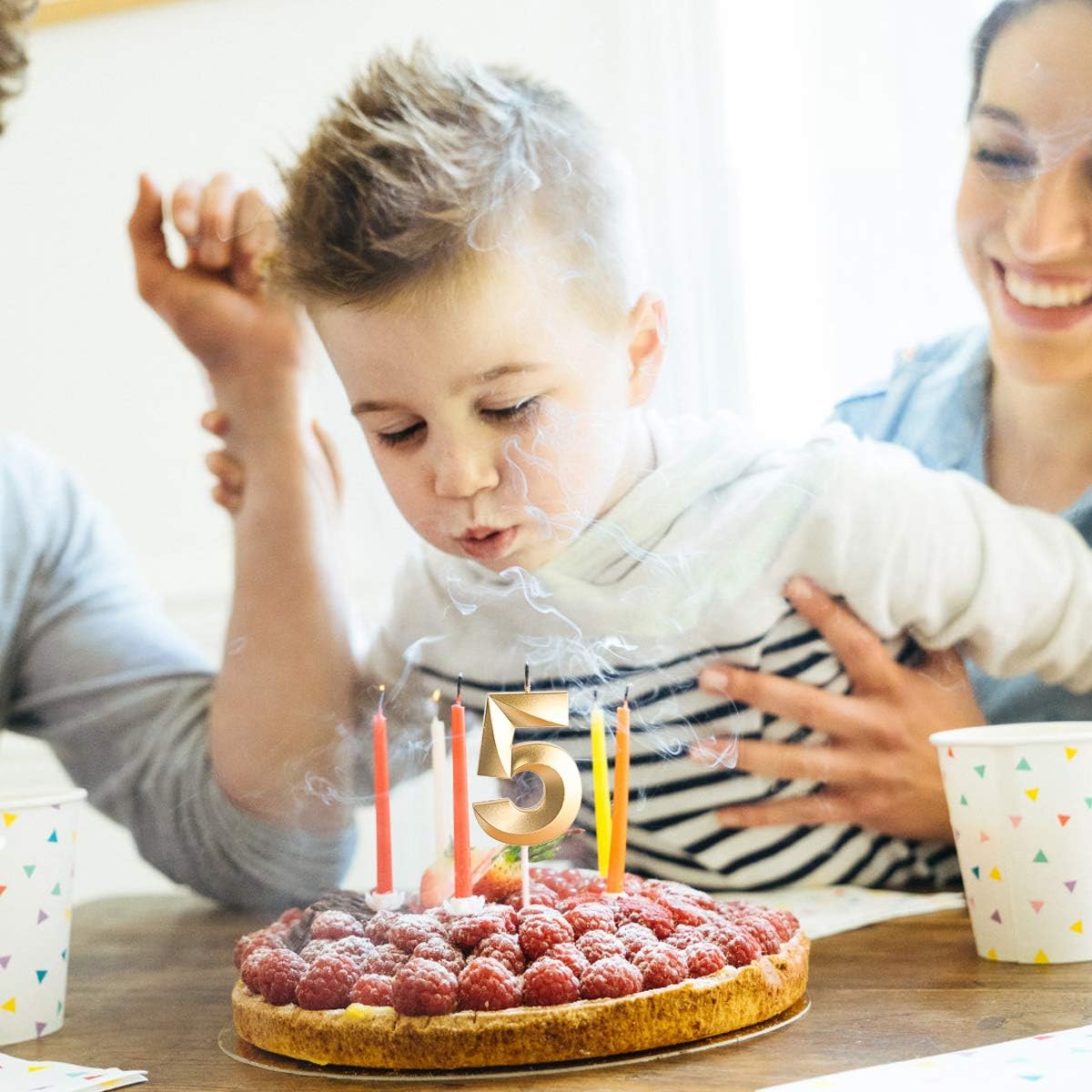URAQT Birthday Candle for Cake Birthday Number Candles, 5D Shape - Image 5