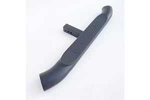 LEDIN 36" Lx3 Hx4 W Towing Hitch Step Bar 2" Receiver Black 4" Oval Curved Universal Truck Trailer Rear Bumper Guard