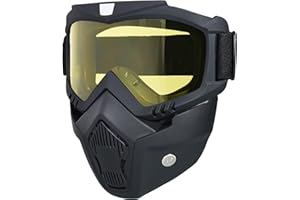 BROYEUR Paintball Mask Anti Fog, Full Face Tactical Mask Goggles Detachable for Motorcycle Cycling Skiing Halloween CS Game Cosplay