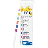 Lamotte Insta-Test 6 Way Pool &amp; Spa Test Strips, 3028, Free Chlorine, Bromine, Total Chlorine, Total Alkalinity, pH, Total Hardness, and Cyanuric Acid, 50 ct