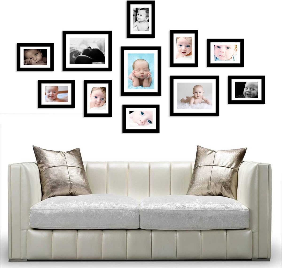 Wall Hanging Art Home Decor Modern Gallery 11piece Wood Multipiece