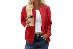 Tankaneo Womens Bomber Jackets Lightweight Zip Up Fashion Cute Jacquard Coats Fall Varsity jacket