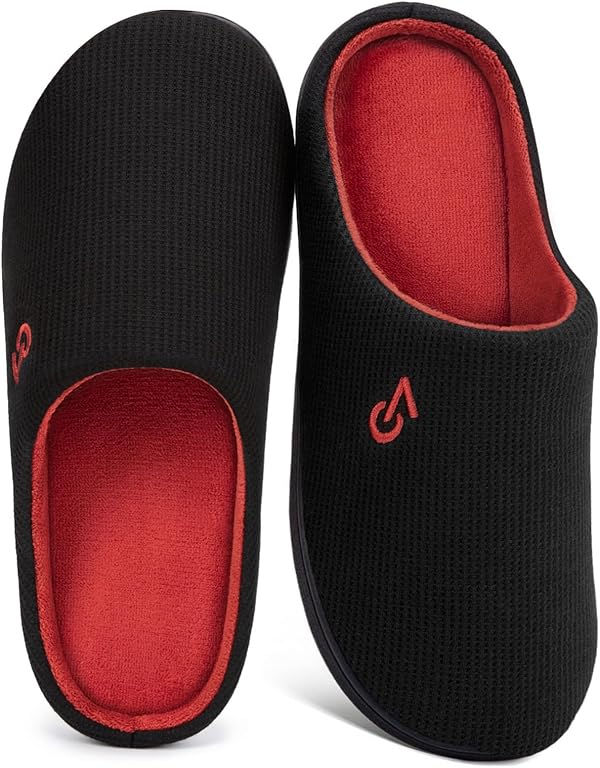 VeraCosy Herren Zweifarbige Hausschuhe Memory Schaum Pantoffeln