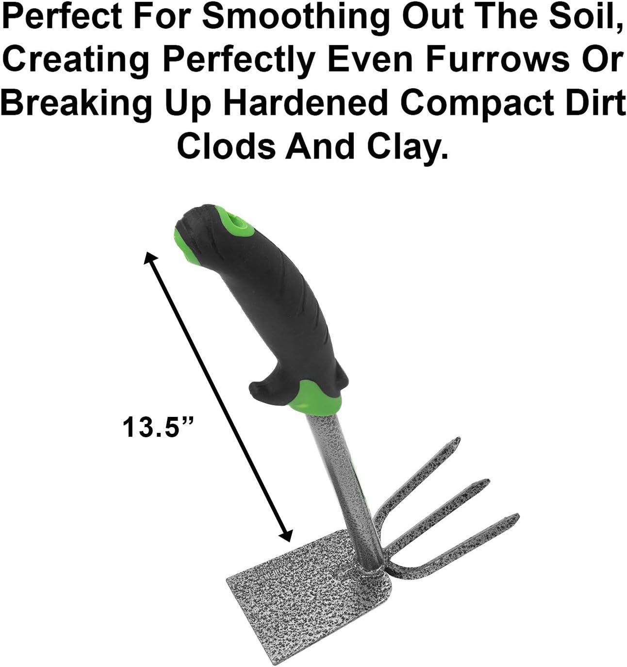 WilFiks Garden Hoe and Cultivator, Dual Head Vegetable and Flower Tiller for Weeding and Digging in The Garden, Heavy Duty Work Tool, Bend Proof, Hand Digger and Spade Combo with Ergonomic Handle : Garden & Outdoor