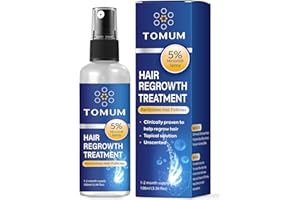 TOMUM 5% Minoxidil Hair Growth Spray For Men and Women 100Ml Hair Regrowth Treatment Serum For Stronger Thicker Longer Hair Help to Stop Thinning and loss hair 2 Month supply