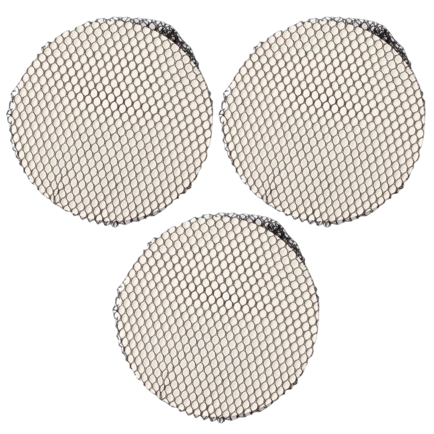 Topkids Accessories Hair Bun Net - Ballerinas Ballet Hair Buns Snood Net For Girls, Women, Ladies, Kids (Fine Black - Pack Of 3)