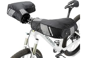 ROCKBROS Bike Handlebar Mittens Cold Weather Thinsulate Thermal Bicycle Mittens Pogies Handlebar Cover Gloves for Mountain Commuter MTB Fat Bike
