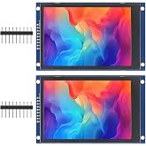 XIITIA 2pcs 3.5" SPI TFT LCD Display Module 320x480 RGB LCD Screen 3.3V ST7796 Drive SPI Interface 8pin Full Color for Arduino DIY