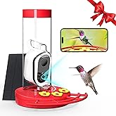 TT Nature Hummingbird Feeder with Camera Solar Powered, AI Identify Cloud Storage Instant Notification, CCPA Data Protection, Outdoor Hanging, Idea Gift for Family Friends (20 Ounces)