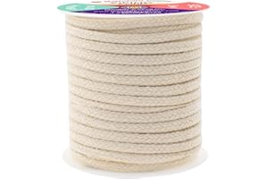 Mandala Crafts Natural Soft Replacement Drawstring Cords for Sweatpants Bags - Piping Cord for Sewing Upholstery - 20 Yds 5mm Cotton Cording Macrame Rope Corset Strings