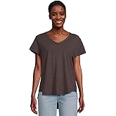 Mod-O-Doc Women's V-Neck Short Sleeve Tee with Curved Hem
