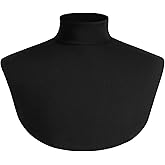 Cutecrop Knitting Dickey Extra Large Fake Collar Detachable Dickey Collar Half Mock Turtleneck for Men Women