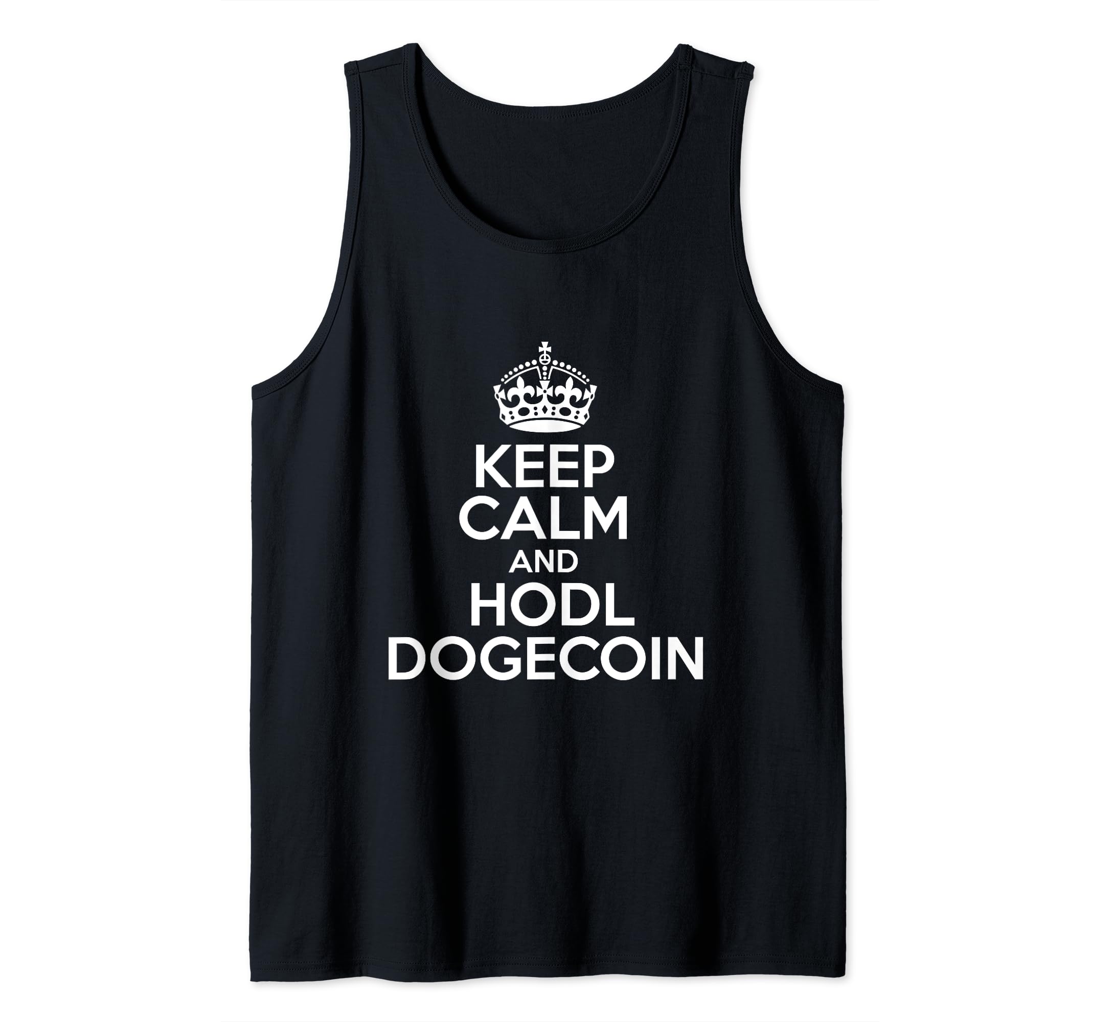Keep Calm And HODL Dogecoin Cryptocurrency Coin Blockchain Tank Top