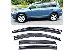 DARODCAR Side Car Window Visors Rain Guards for 2006-2012 Toyota RAV4 XA30 Wind Deflectors Vent Window Shades