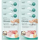 Epielle Intensive Repairing Hand Mask 6 Pairs, Soften with Coconut Oil &amp; Milk Extract, Deep Moisturizing Gloves for Dry, Rough Skin, Self Care Gifts for Women, Spa Kit