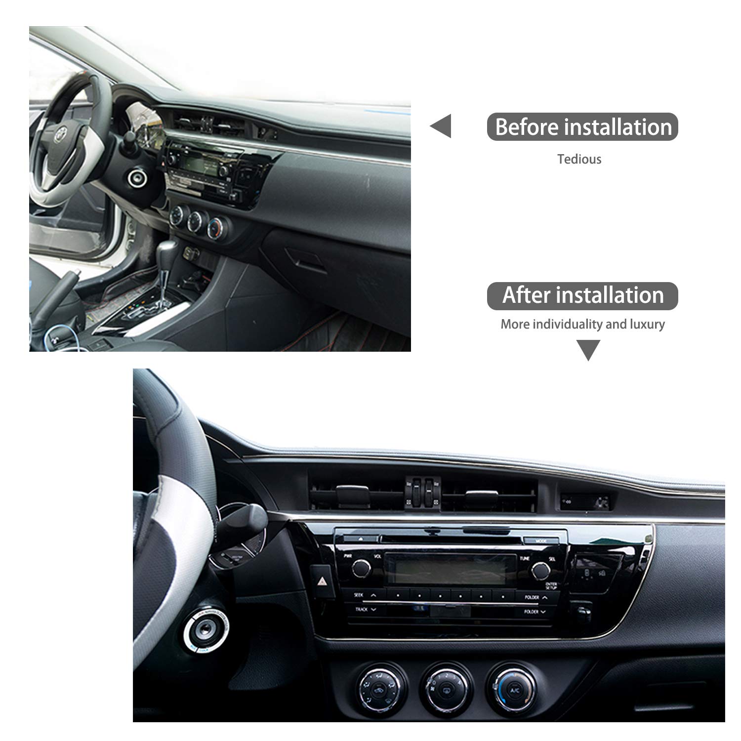 3D Auto Dekorativer Satz Universal DIY Flexible Trim linie ...