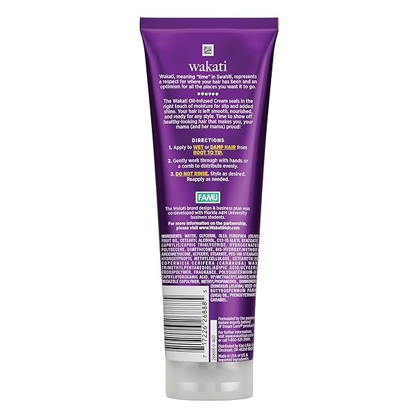 WAKATI OIL-INFUSED HAIR CREAM, MOISTURIZING CREAM, NATURAL HAIR MOISTURIZER, DEEP CONDITIONER FOR DRY, DAMAGED HAIR, SULFATE FREE, PARABEN FREE, 8.45 OZ