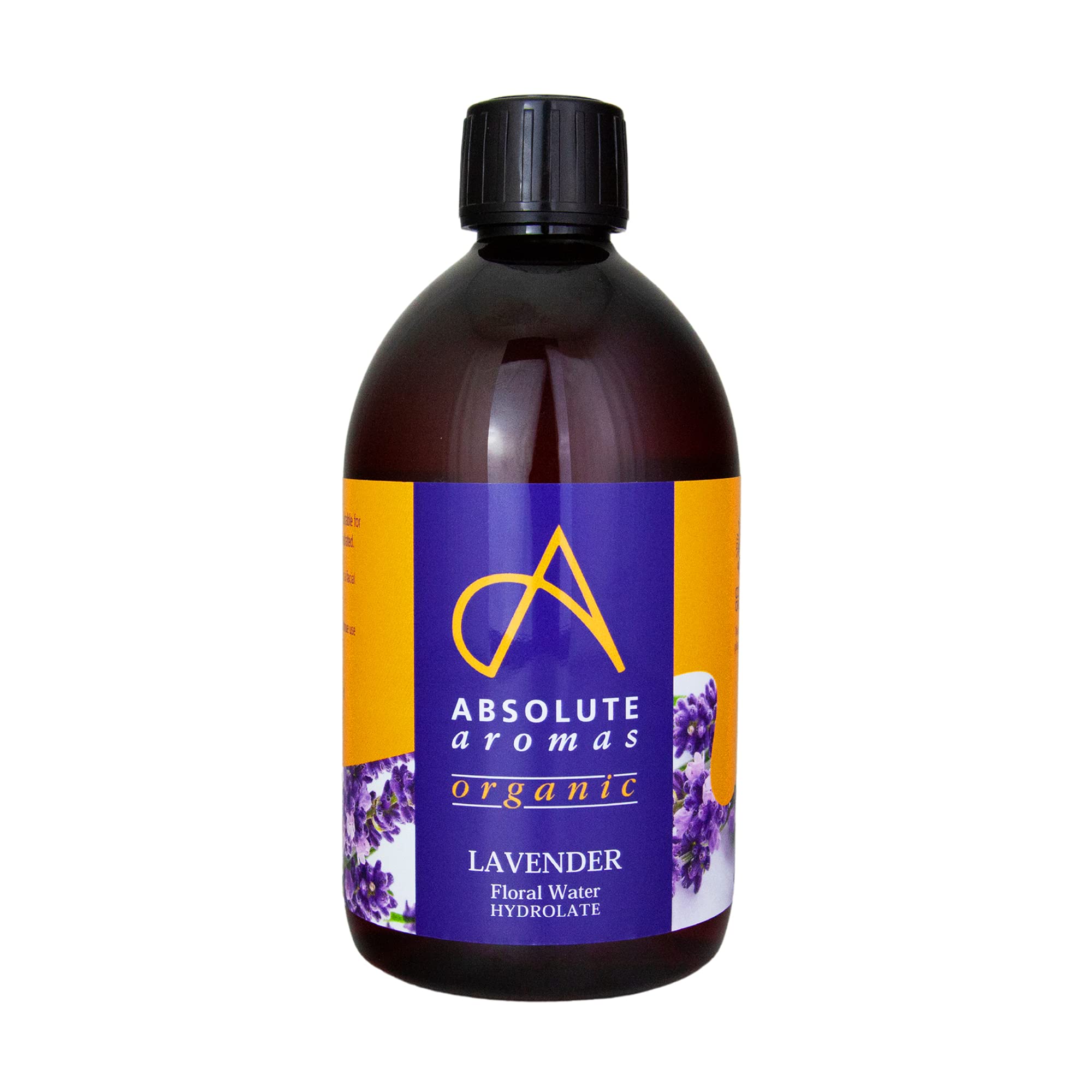 Absolute Aromas Certified Organic Lavender Water 500ml - Pure, Natural, Nourishing and Hydrating Facial Toner