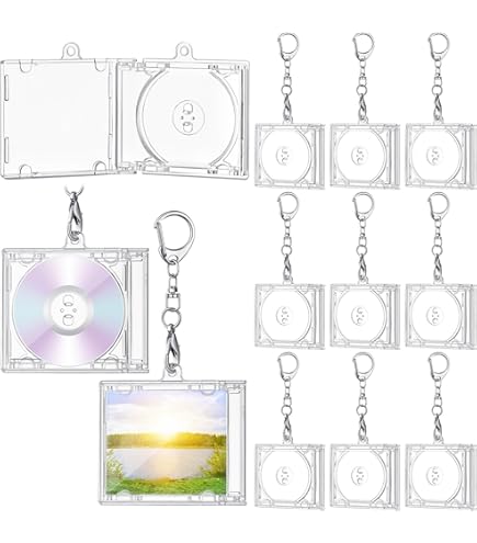 Amazon.com: AUEAR, 12 Pack Mini CD Keychain Album Cases Plastic
