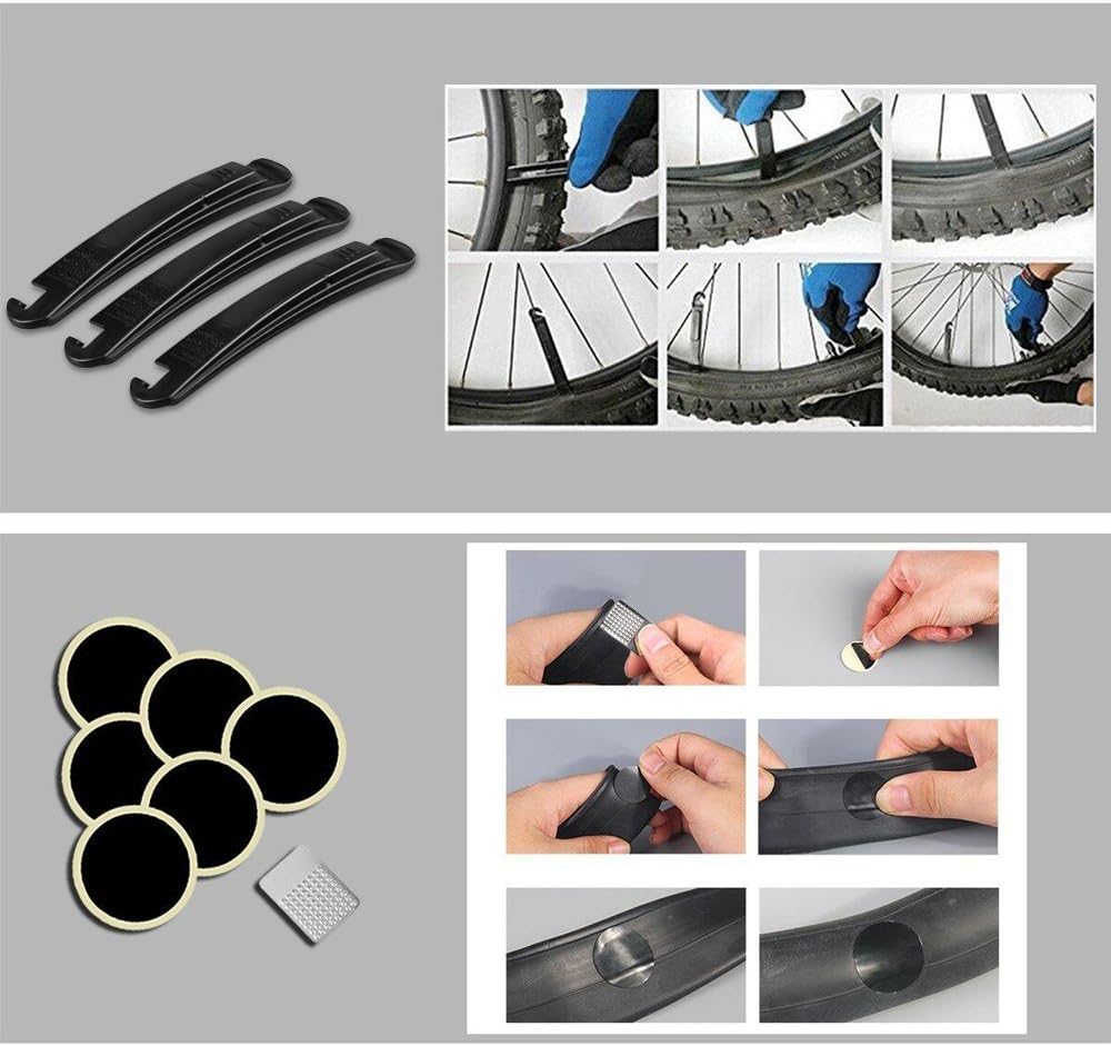 Hommie Bike Repair Tool Kits, 16-in-1 Bicycle Saddle Bag with Repair Set, Mechanic Portable Tyre Tools Set Bag with Reflective Strip : Sports & Outdoors