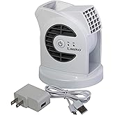 Lasko MyCool D300 Mini USB Desk Fan with 40in. USB Cable and Bonus AC Adapter – Small Quiet Portable Personal 2-Speed Fans for Staying Cool at Home, Work, Office, Dorm, Car, and Travel, White