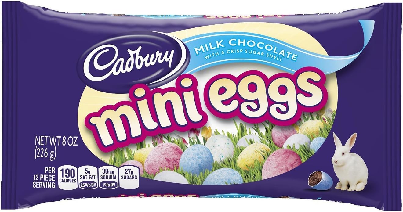 Cadbury Easter Candy Coated Mini Eggs, 8-Ounce Packages (Pack of 4)