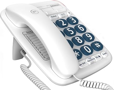 BT Big Button 200 Corded Landline Phone - Elderly Friendly, Amplified, Hearing