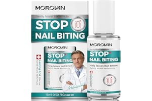 Morovan Nail Biting Prevention For Kids: Thumb Sucking Deterrent Stop Nail Biting Treatment Adults No Bite Nail Polish for Biters Anti Finger Sucking Lasting & Safe with Repair and Healthy Nails 15ML