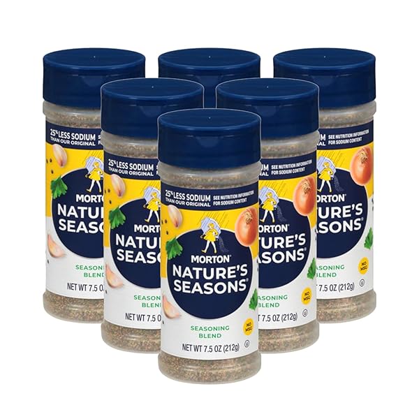 MORTON NATURE’S SEASONS SEASONING BLEND, 25% LESS SODIUM,...