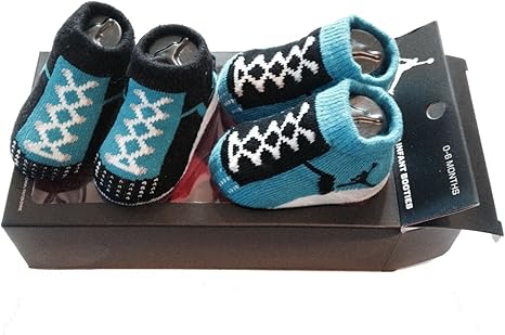 Nike Air Jordan Bebe Chaussettes Chaussons Bebe Garcon Bleu 0 6 Mois Amazon Fr Sports Et Loisirs