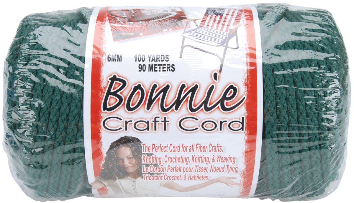Pepperell polyolefin fiber Bonnie Macrame Craft Cord 6 mmx 100 yard-Forest