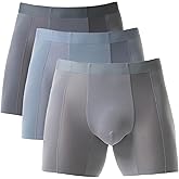 xxxiticat Men's Boxer Briefs Underwear 3-Pack Soft Modal Support Pouch Trunk Seamless Breathable Stretch Lingerie Shorts